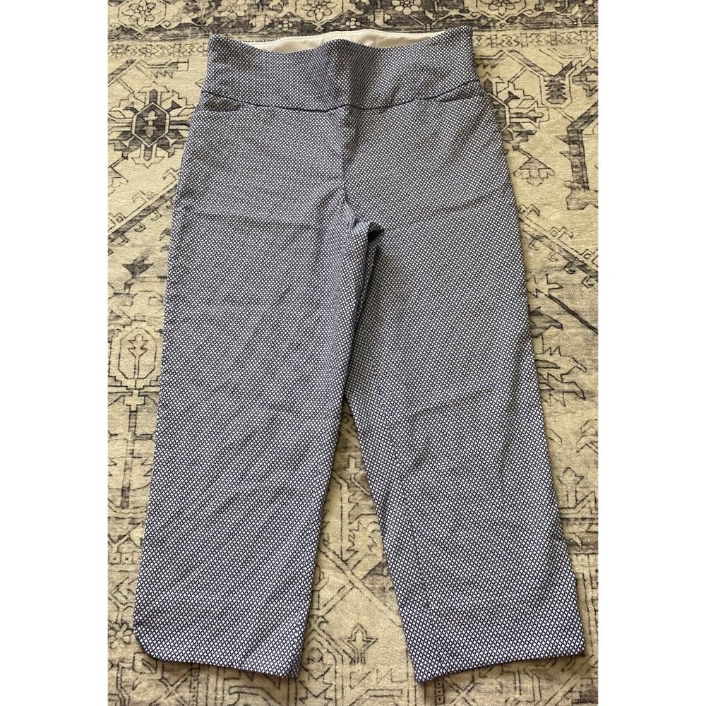 S.C.‎ & Co. Womens Size 10 Cropped Pants Blue Diamond Pull On Stretch Capris